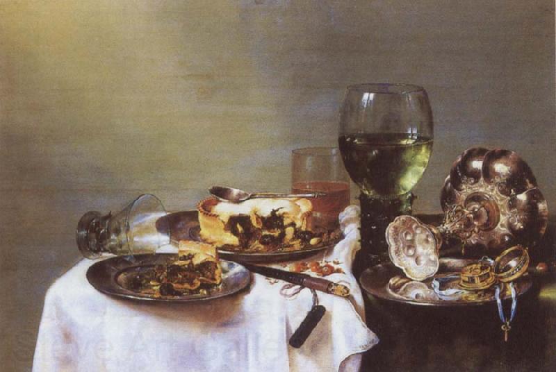 Willem Claesz Heda Breakfast Talbe with Blackberry Pie France oil painting art